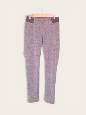 Chaps Gray Ponte Leggings with Black Waistband